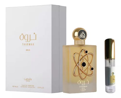 Tharwah Gold da Lattafa | Perfume Árabe de Luxo e Excelência