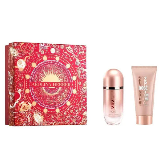 Kit Carolina Herrera 212 VIP Rosé Feminino – Perfume  + Hidratante Corporal