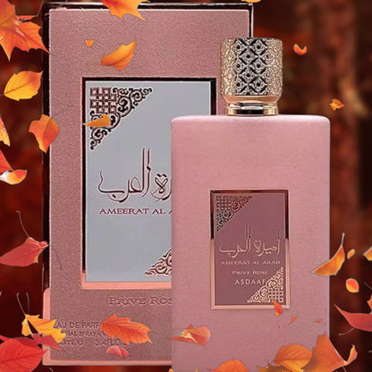 Perfume Ameerat Al Arab Prive Rose Asdaaf – A Exuberância Floral e Sofisticação Oriental