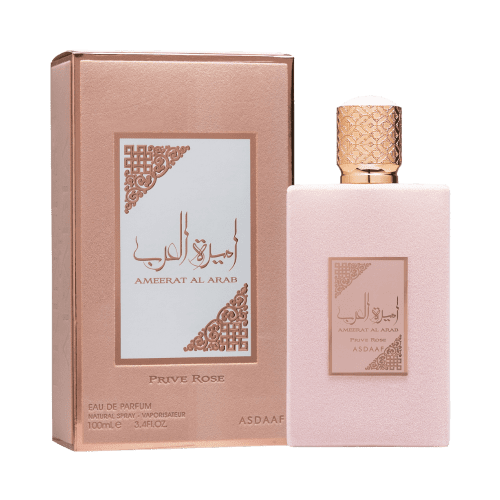 Perfume Ameerat Al Arab Prive Rose Asdaaf – A Exuberância Floral e Sofisticação Oriental