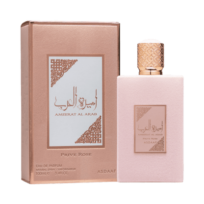 Perfume Ameerat Al Arab Prive Rose Asdaaf – A Exuberância Floral e Sofisticação Oriental