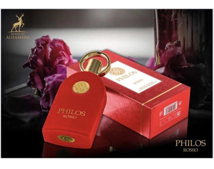 Parfum Philos Red EDP by Alhambra Lattafa – A Elegância Intensa e Vibrante para Todos